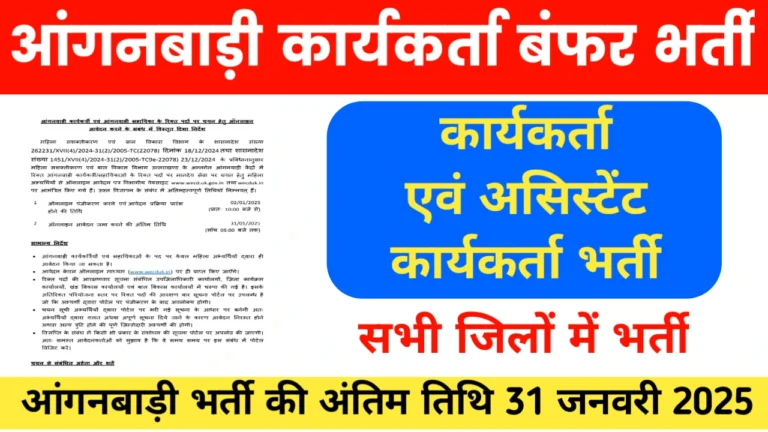 Anganwadi Worker Recruitment 2025